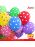 Globos con lunares diferentes colores