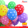 Globos con lunares diferentes colores